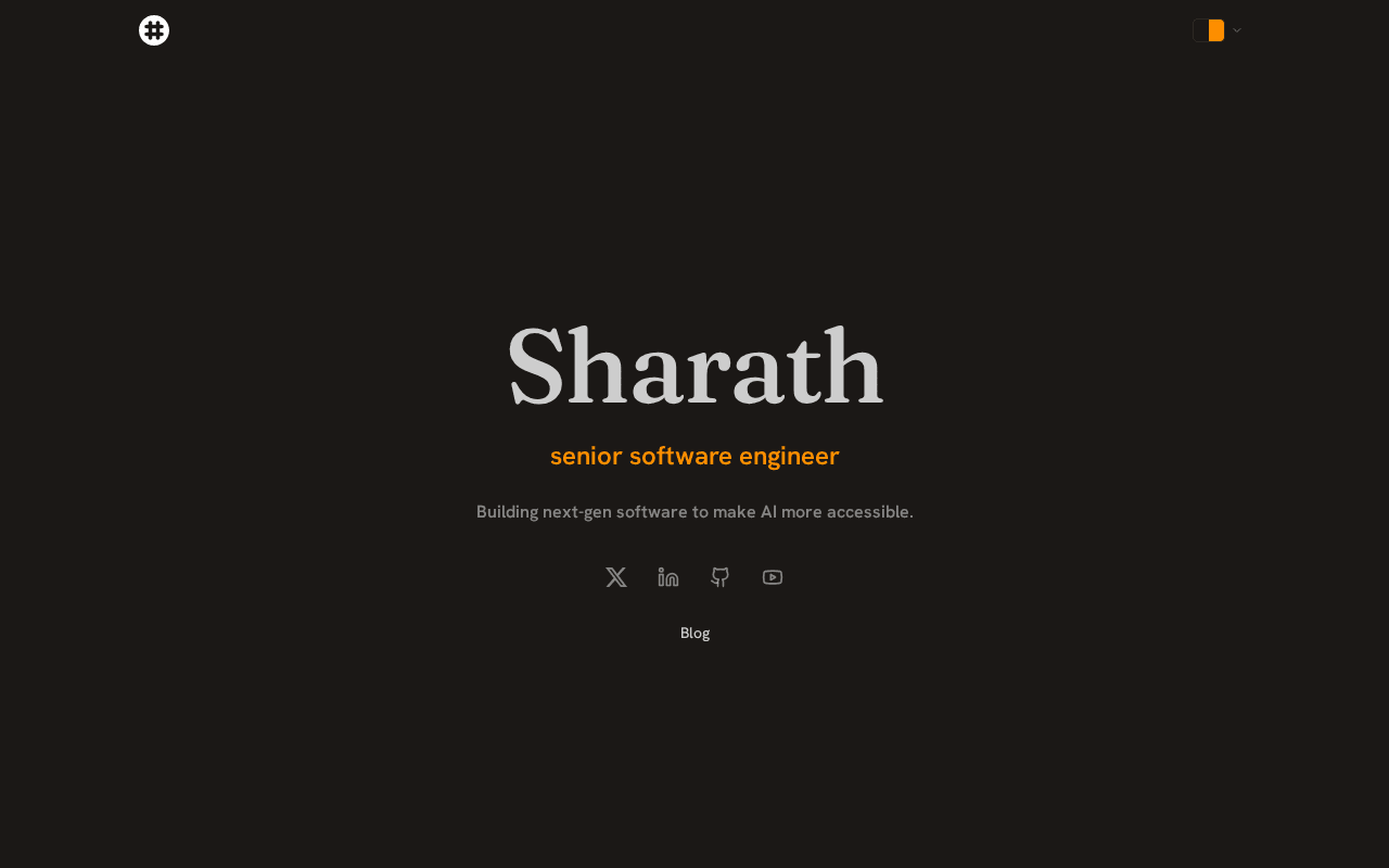 Screenshot of sharath.ai