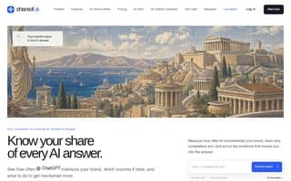 Screenshot of shareof.ai