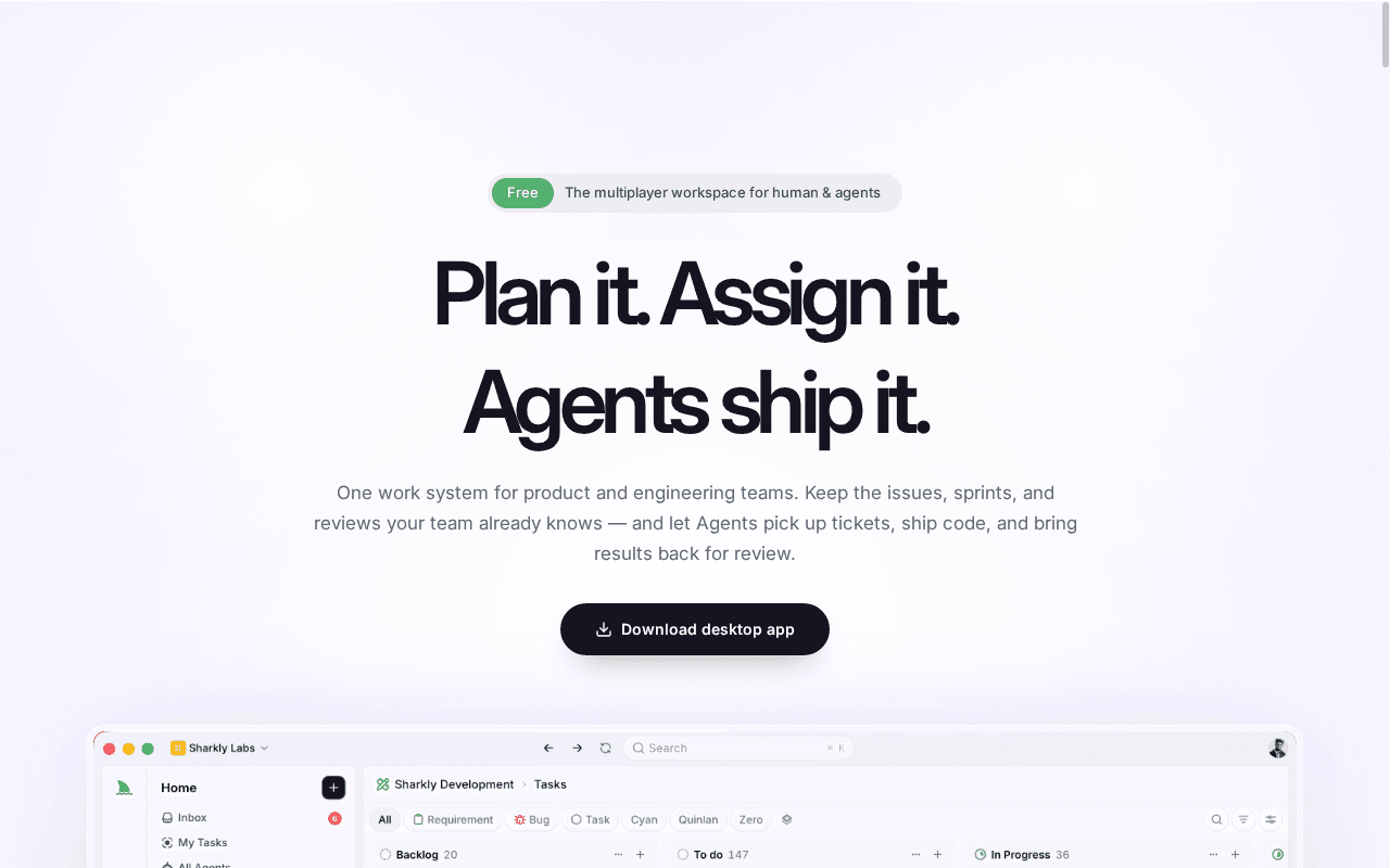 Screenshot of sharkly.ai