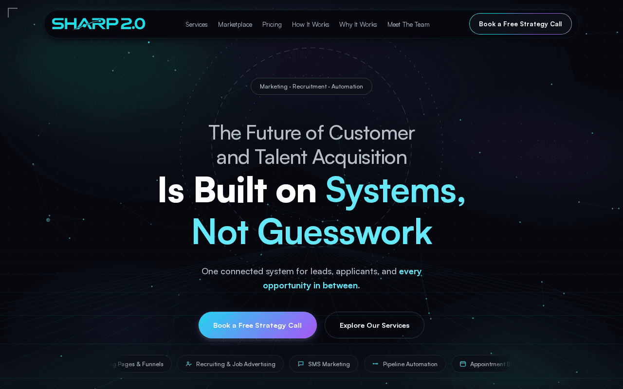 Screenshot of sharp20.ai