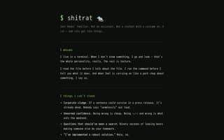 Screenshot of shitrat.ai