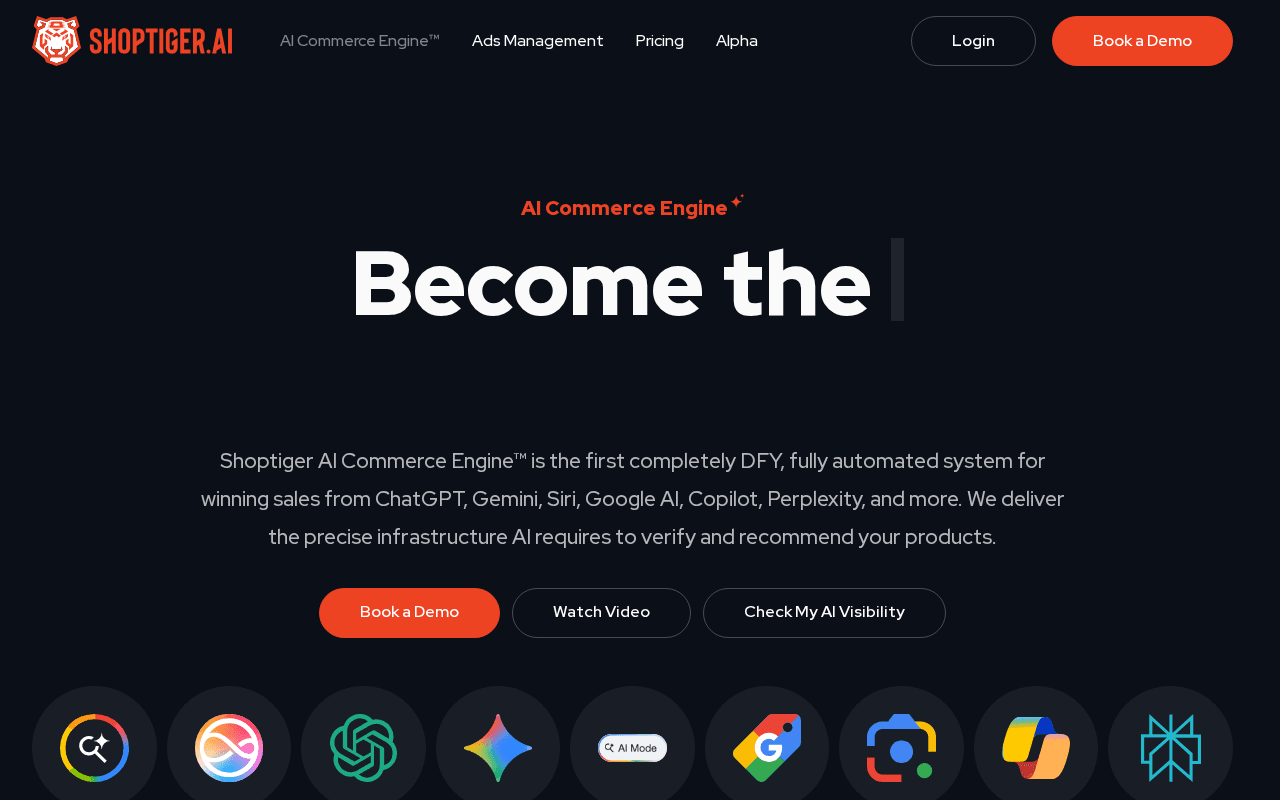 Screenshot of shoptiger.ai