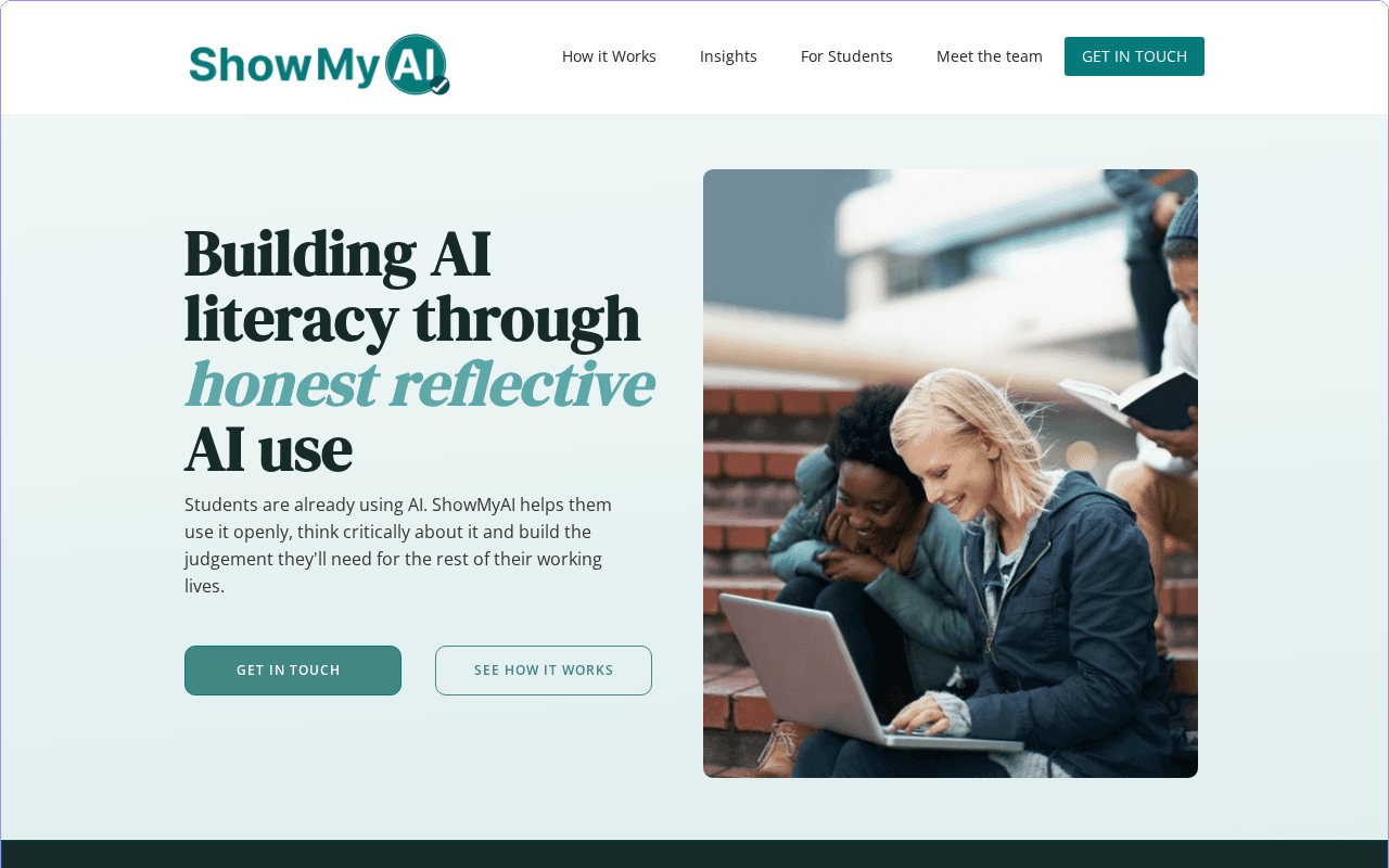 Screenshot of showmyai.ai