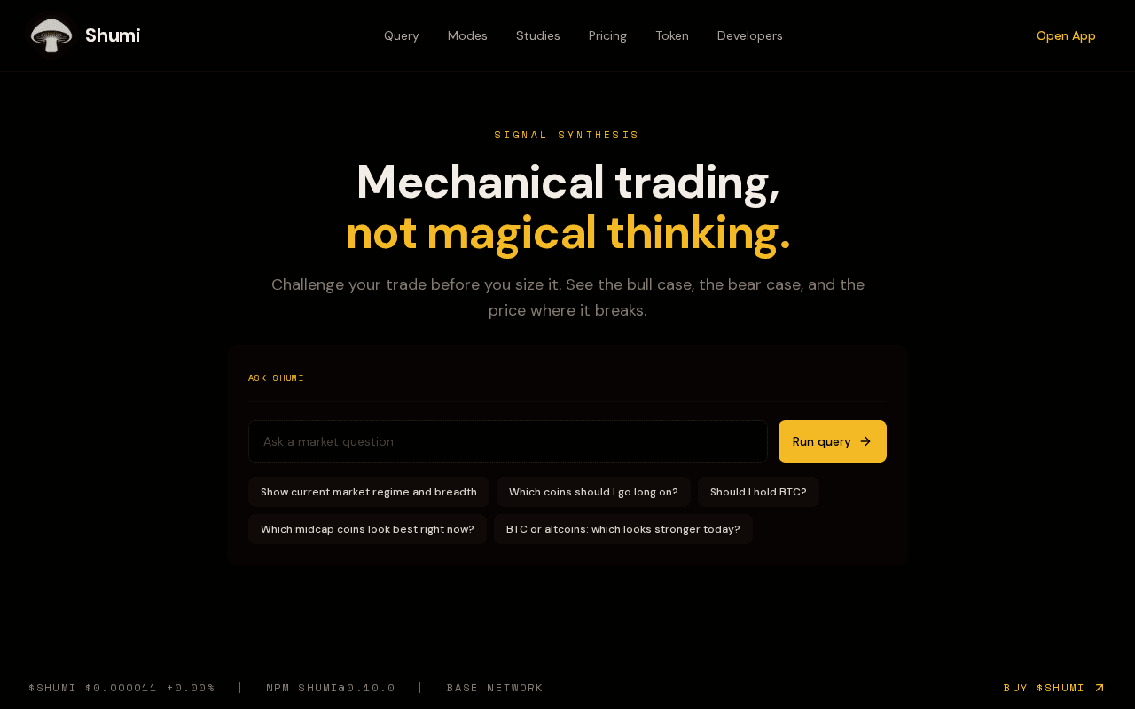 Screenshot of shumi.ai