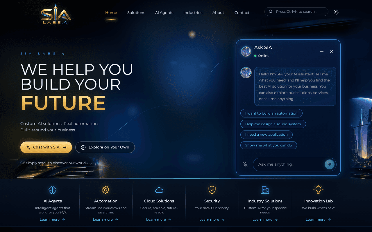 Screenshot of sialabs.ai