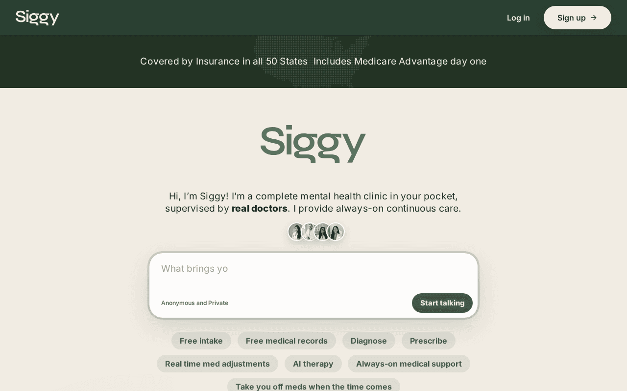 Screenshot of siggymd.ai