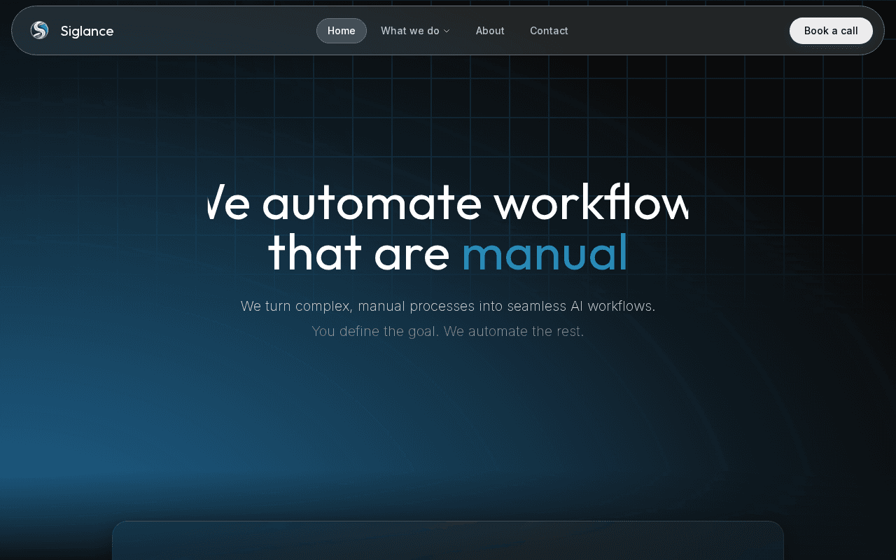 Screenshot of siglance.ai