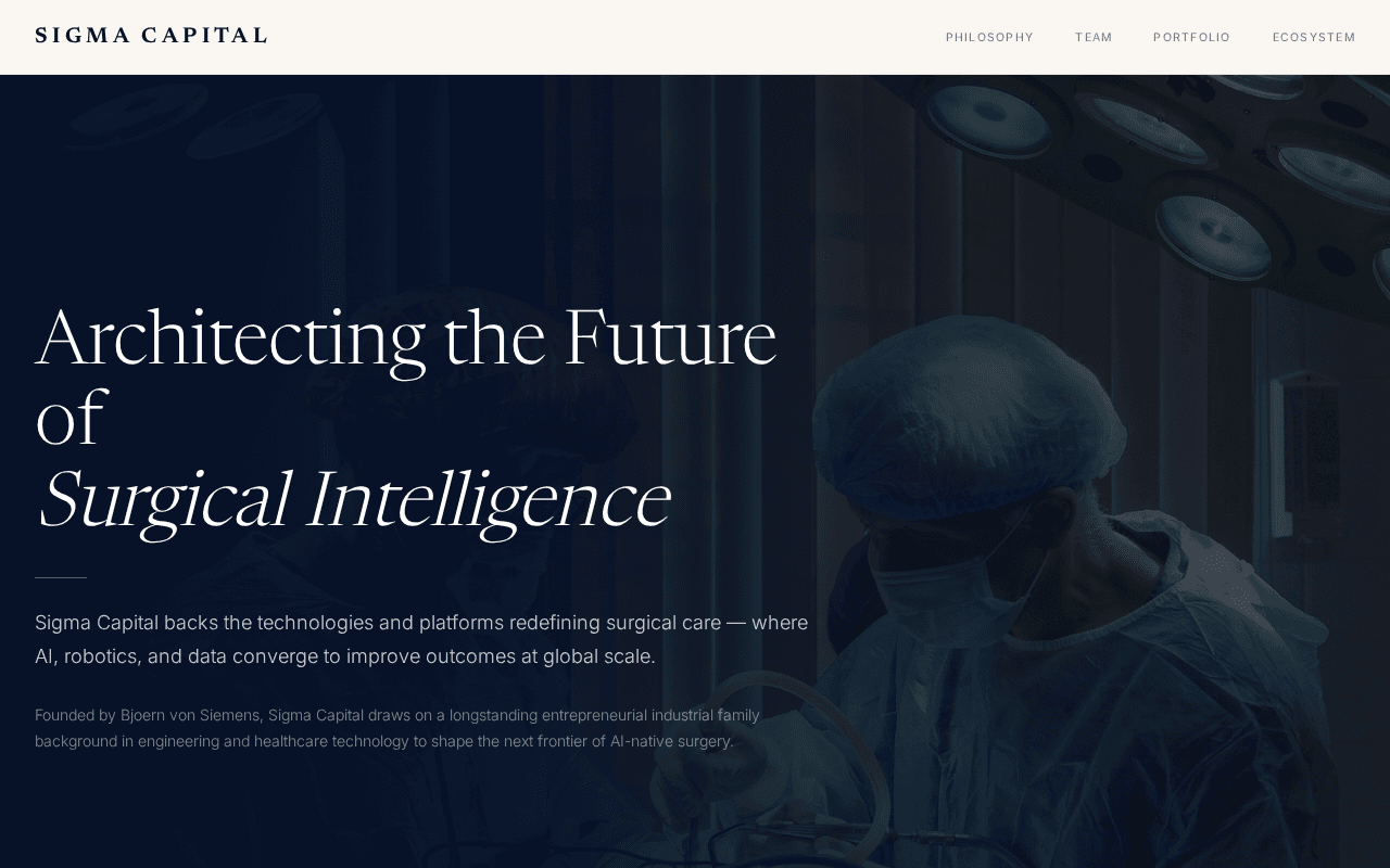 Screenshot of sigmacap.ai