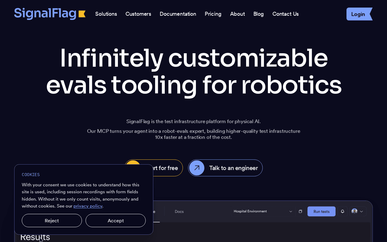 Screenshot of signalflag.ai