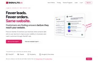 Screenshot of signalto.ai