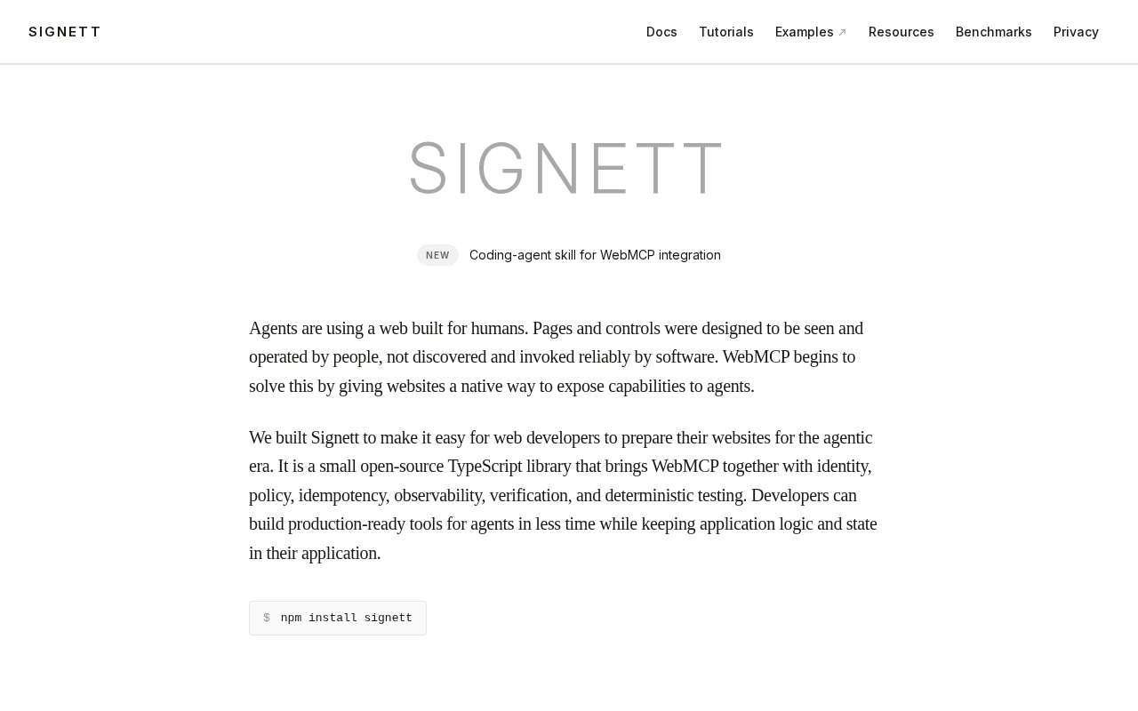 Screenshot of signett.ai