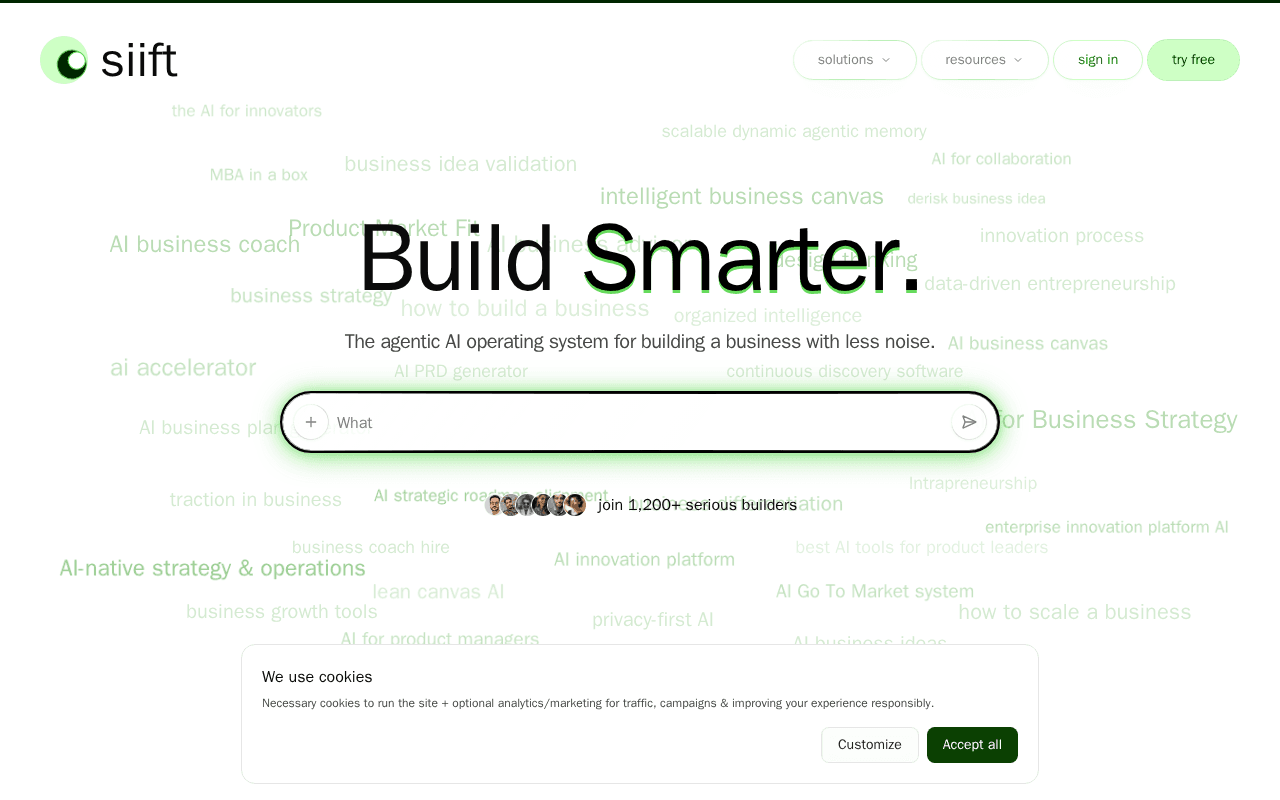 Screenshot of siift.ai