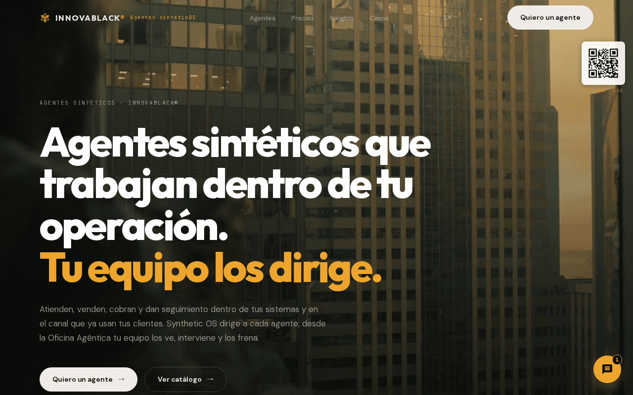 Screenshot of sinteticos.ai