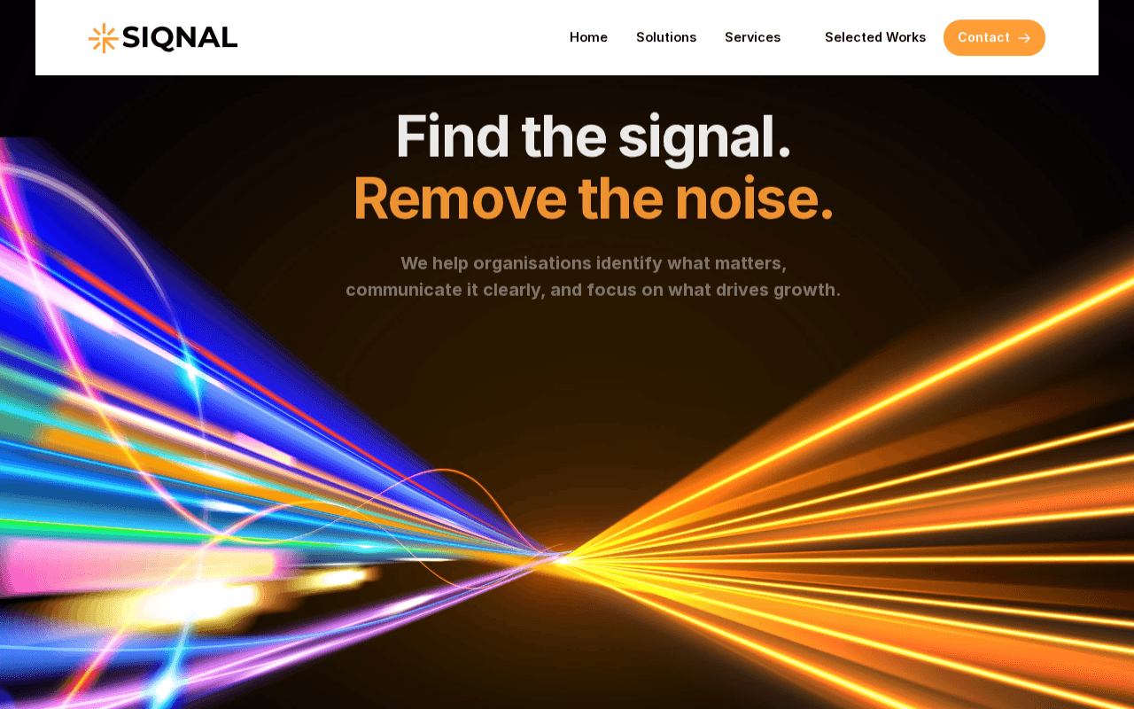 Screenshot of siqnal.ai