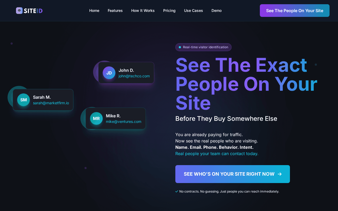 Screenshot of siteid.ai