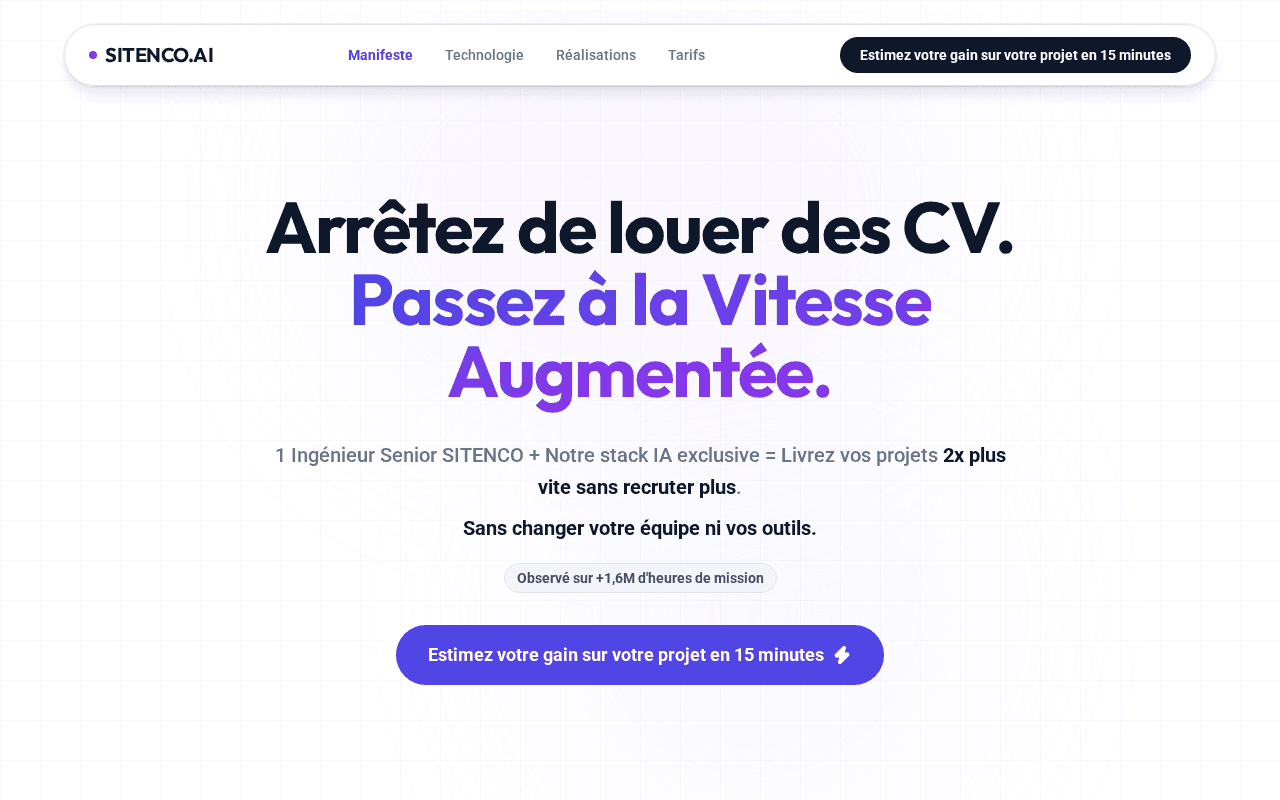 Screenshot of sitenco.ai