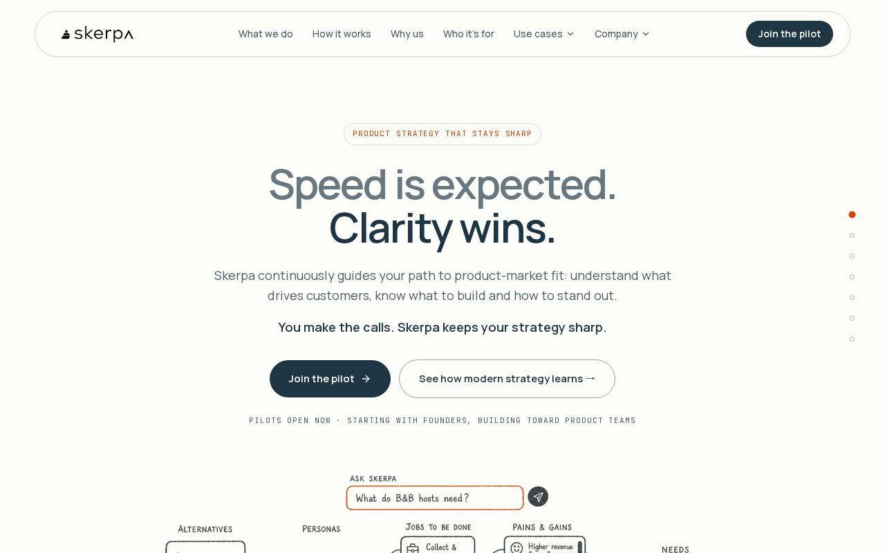 Screenshot of skerpa.ai