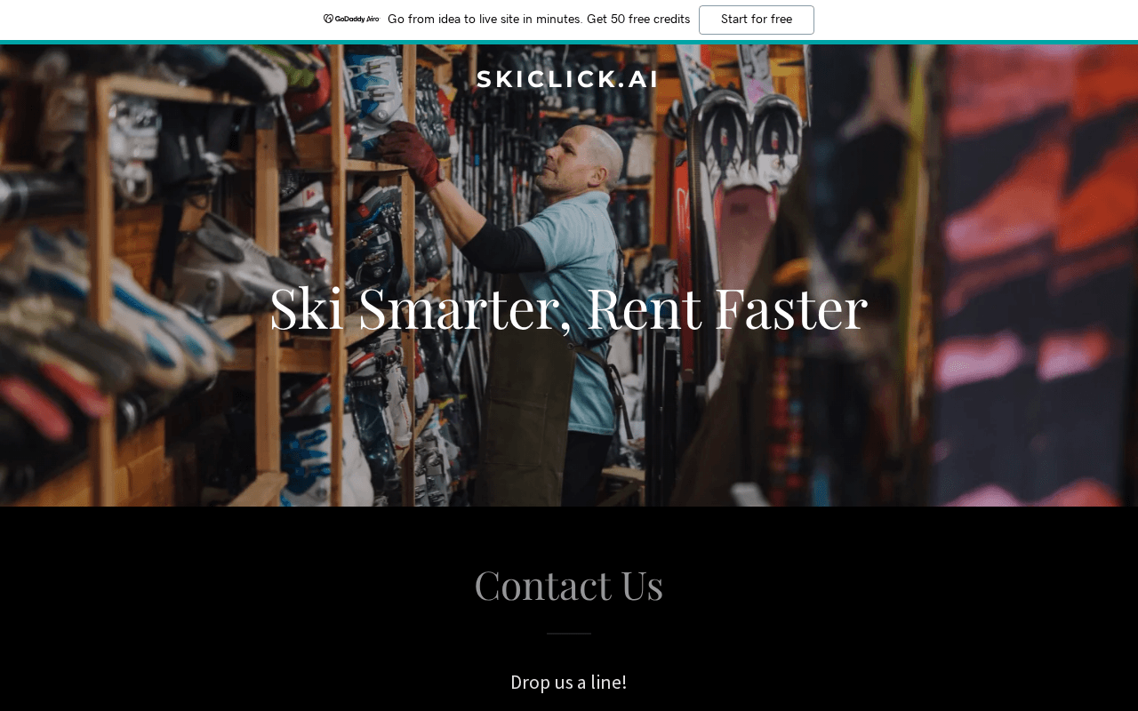Screenshot of skiclick.ai