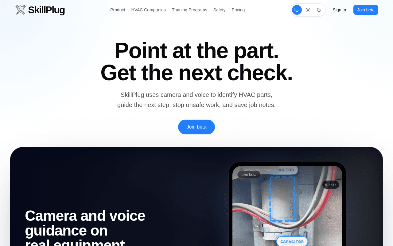 Screenshot of skillplug.ai