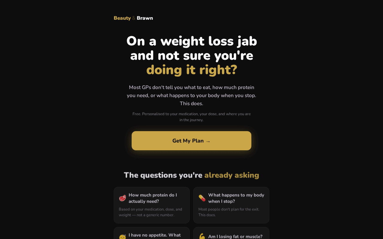 Screenshot of skinnyjab.ai