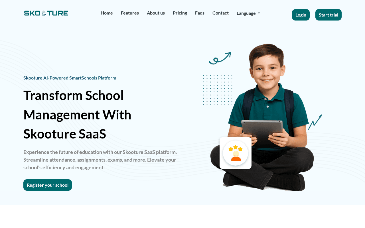 Screenshot of skooture.ai