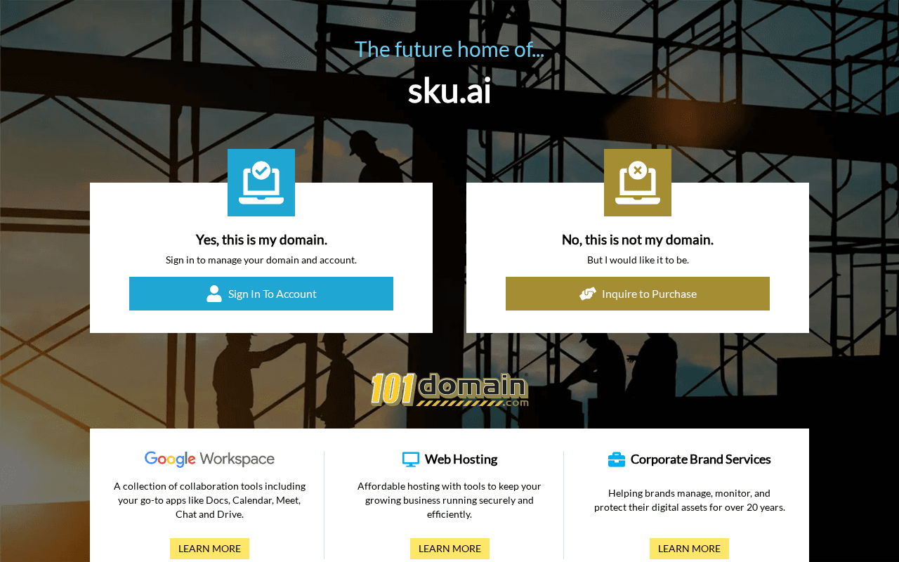 Screenshot of sku.ai