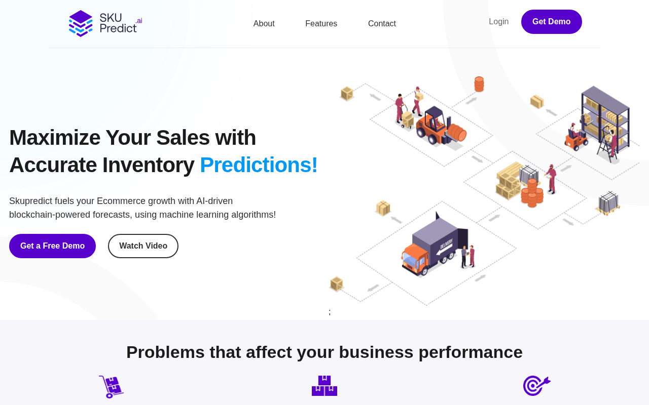 Screenshot of skupredict.ai