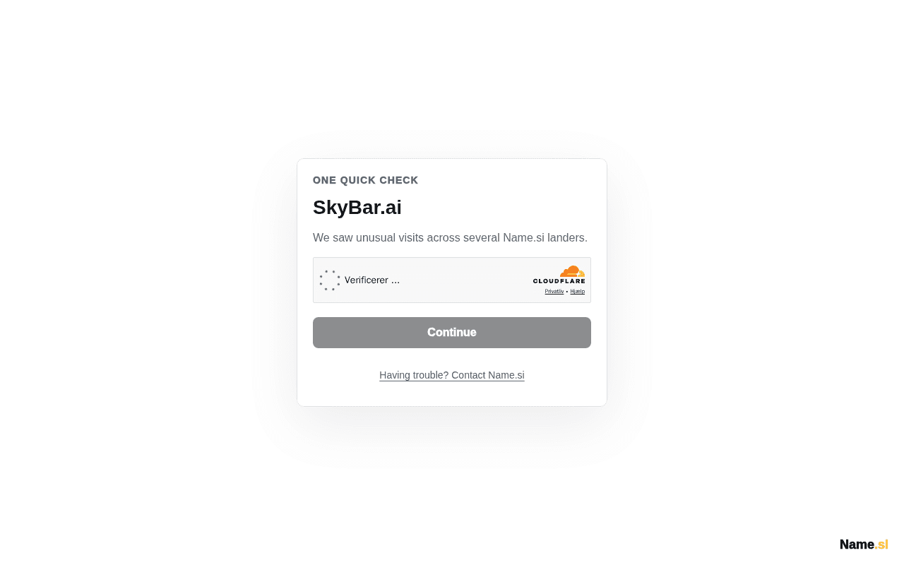 Screenshot of skybar.ai