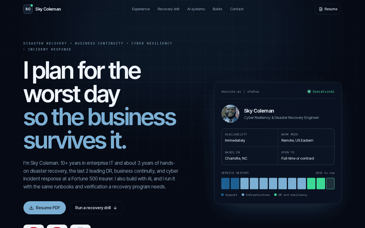 Screenshot of skycole.ai
