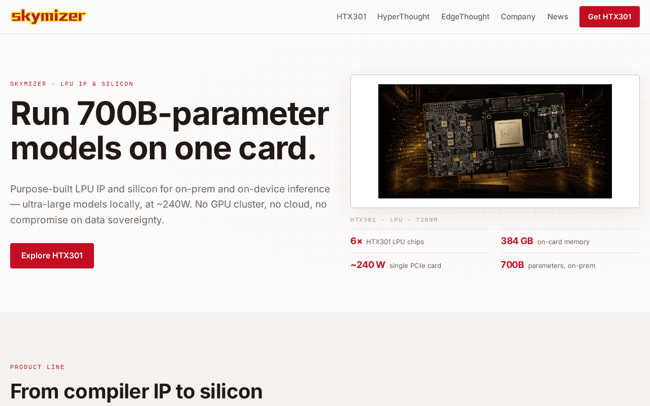 Screenshot of skymizer.ai