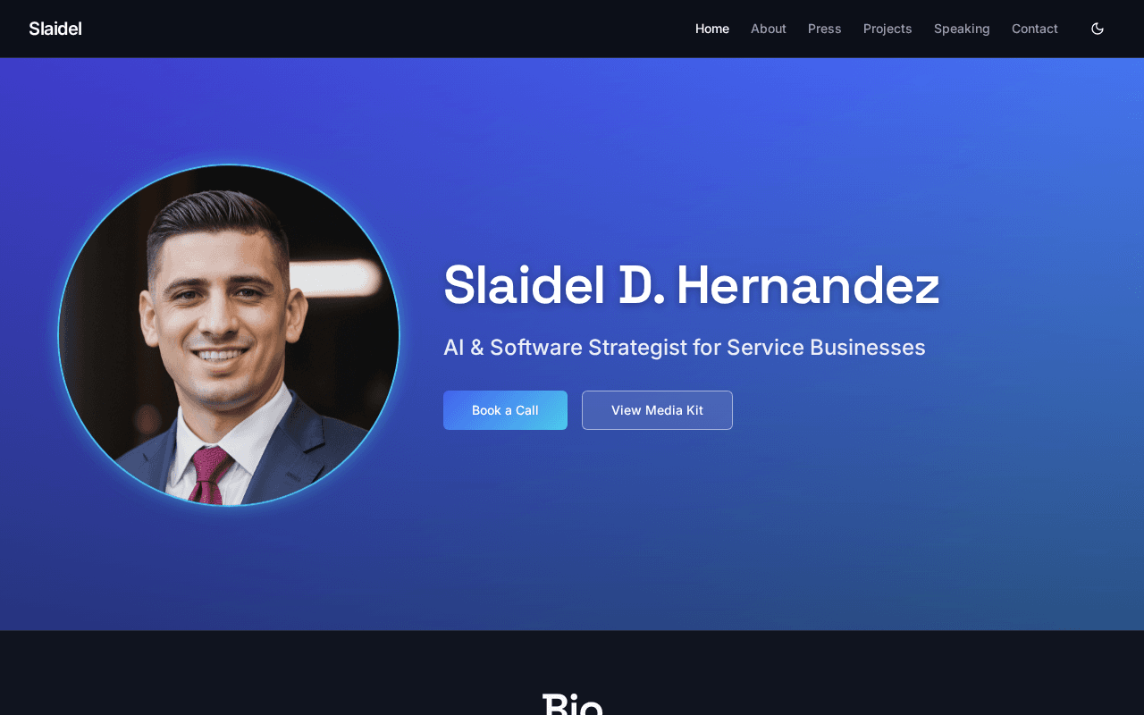 Screenshot of slaidel.ai