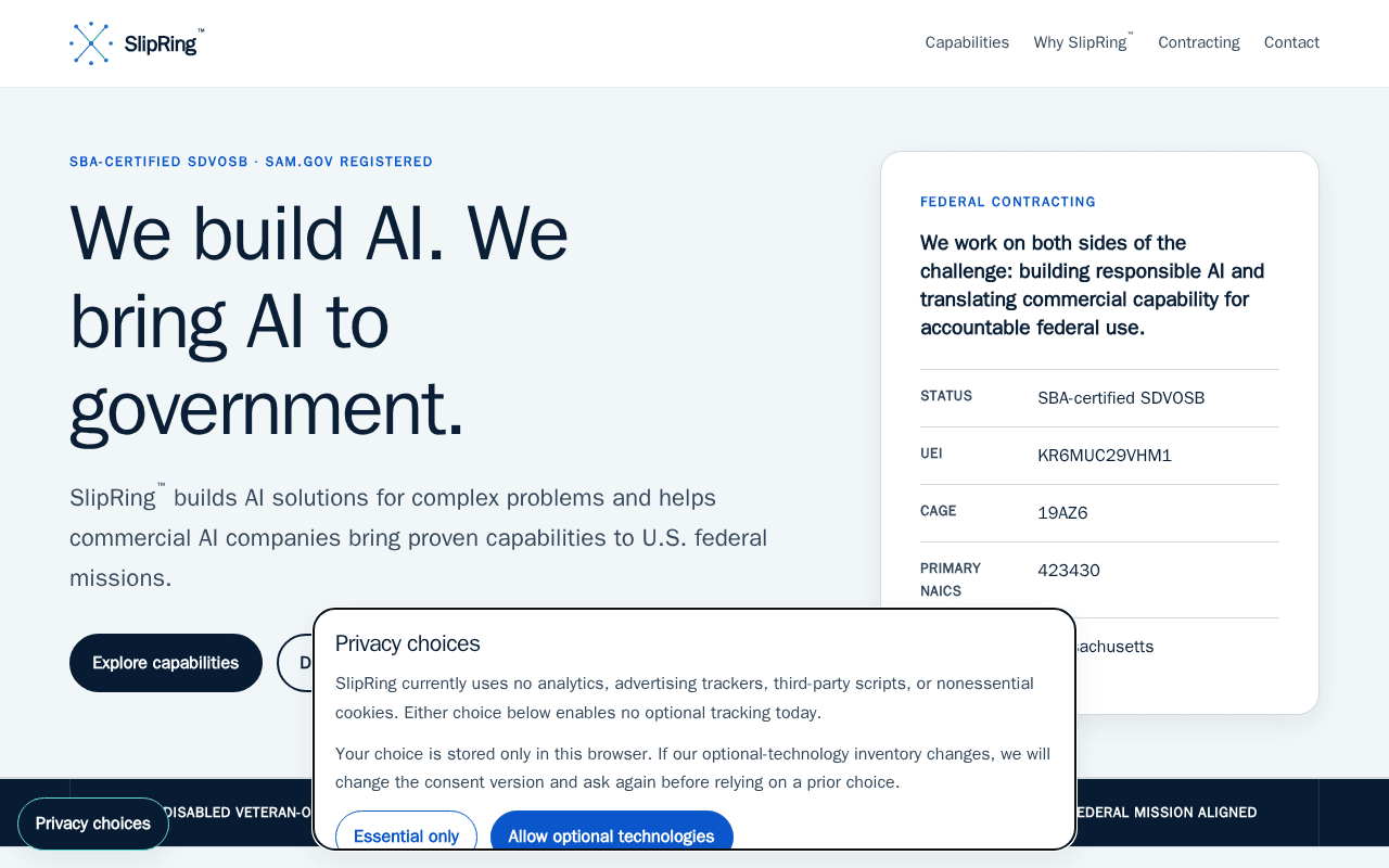 Screenshot of slipring.ai