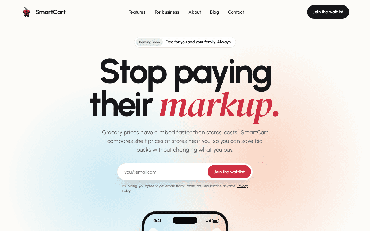 Screenshot of smart-cart.ai