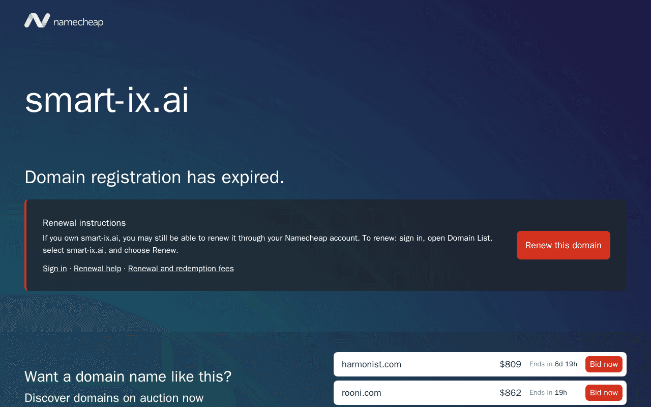 Screenshot of smart-ix.ai