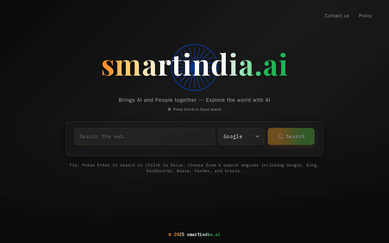 Screenshot of smartindia.ai