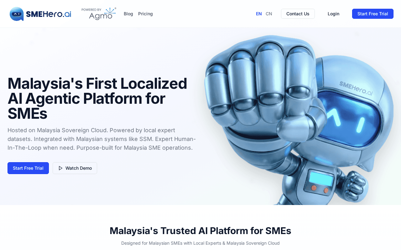 Screenshot of smehero.ai