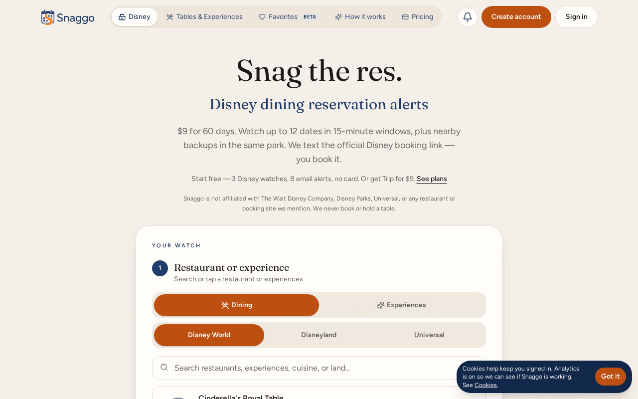 Screenshot of snaggo.ai