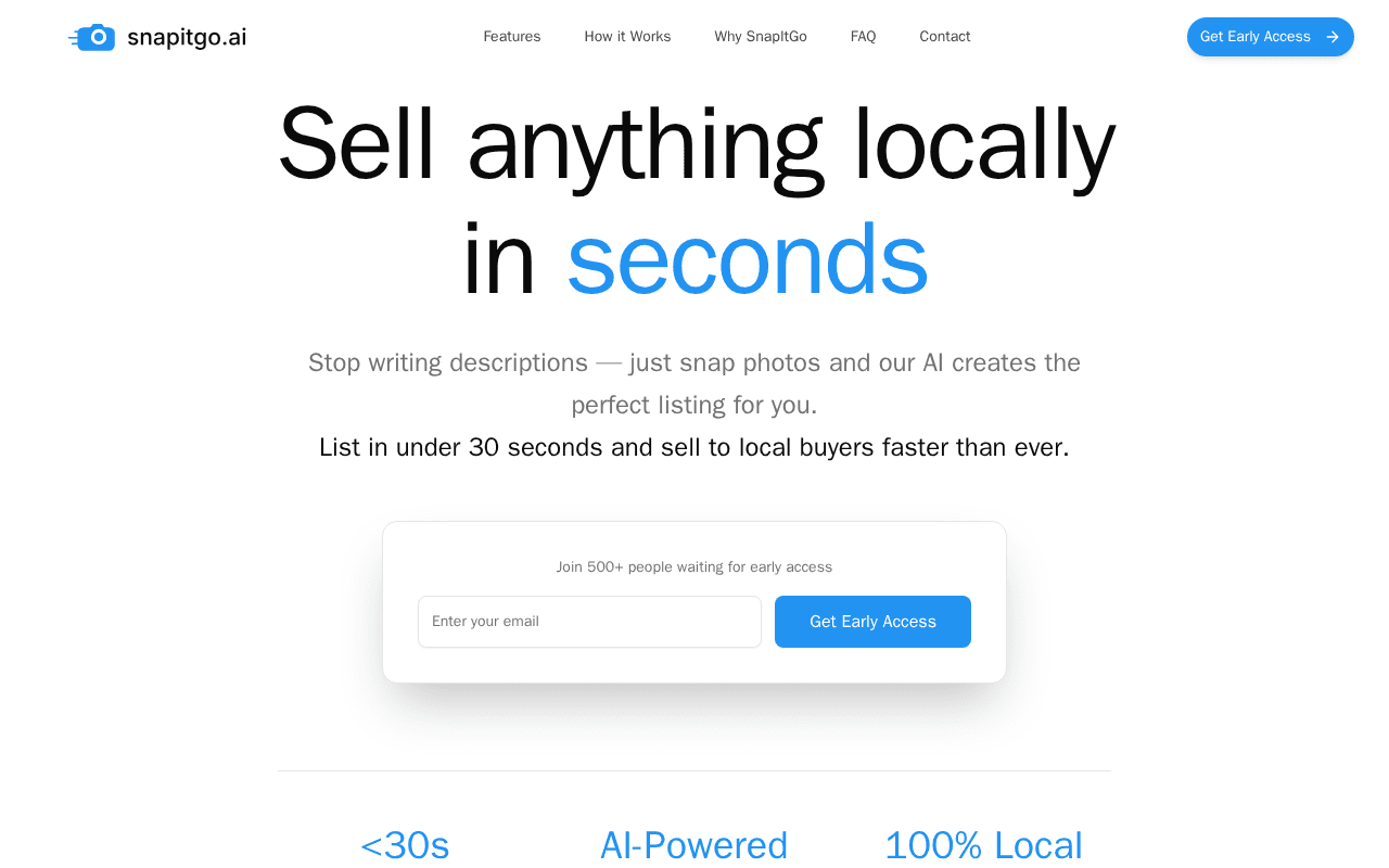 Screenshot of snapitgo.ai