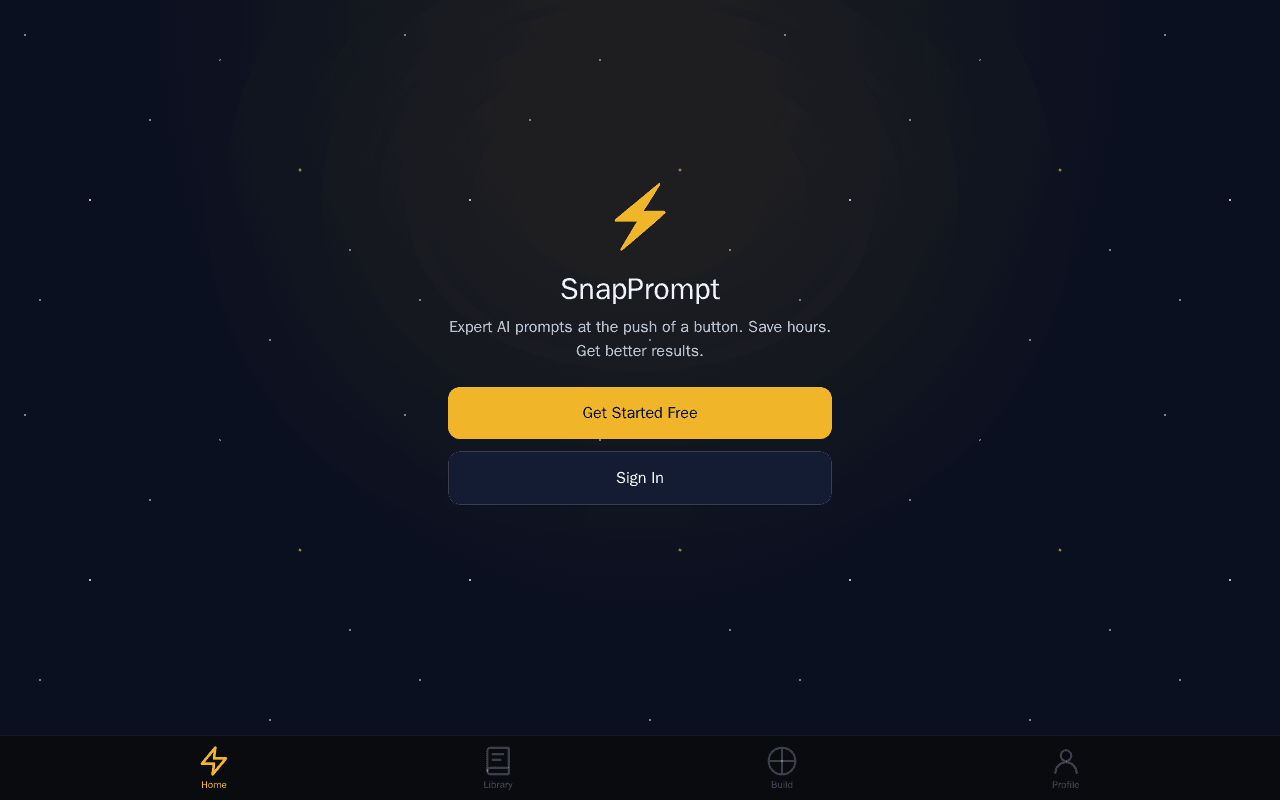Screenshot of snapprompt.ai