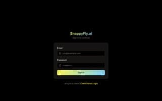 Screenshot of snappyfly.ai