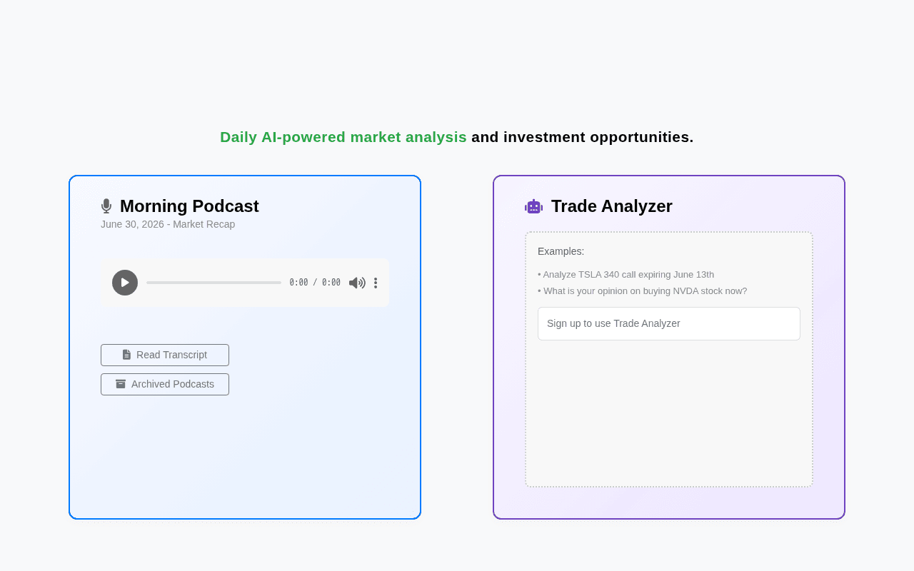 Screenshot of snaptrades.ai