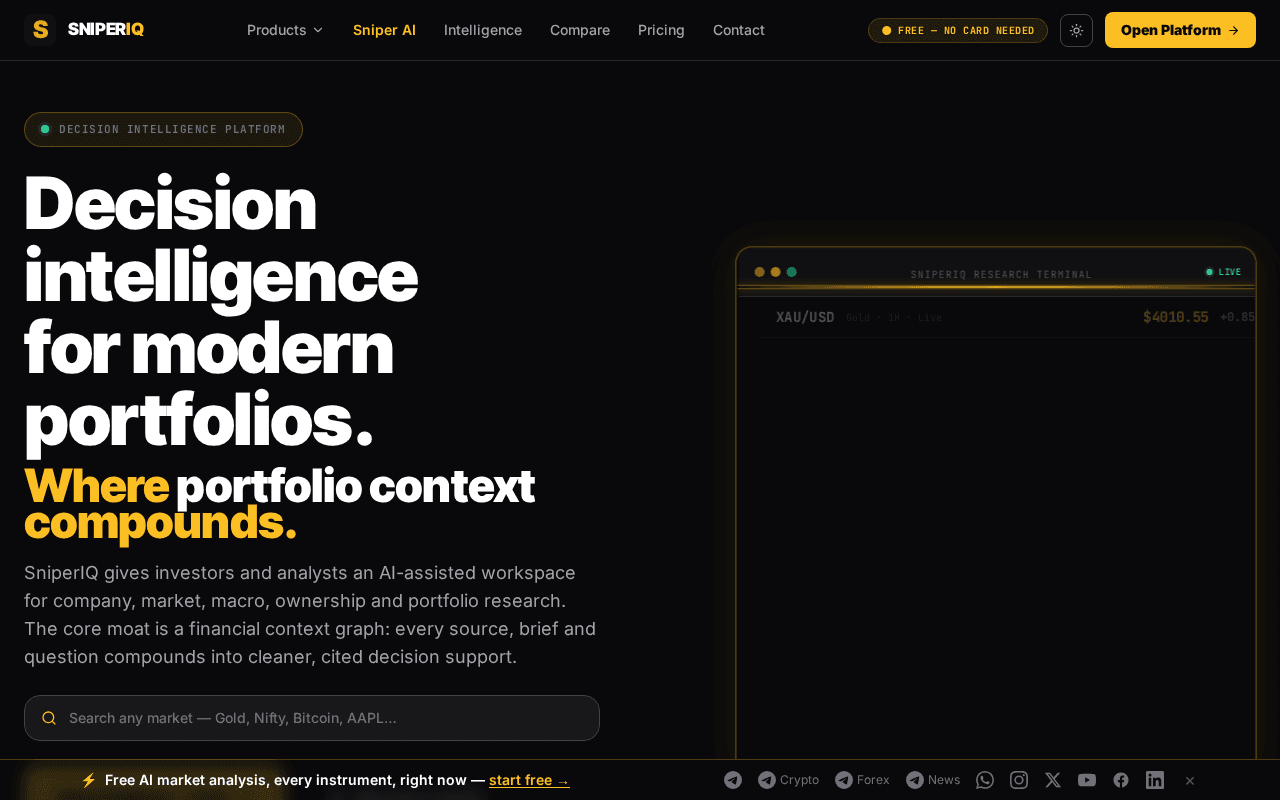 Screenshot of sniperiq.ai