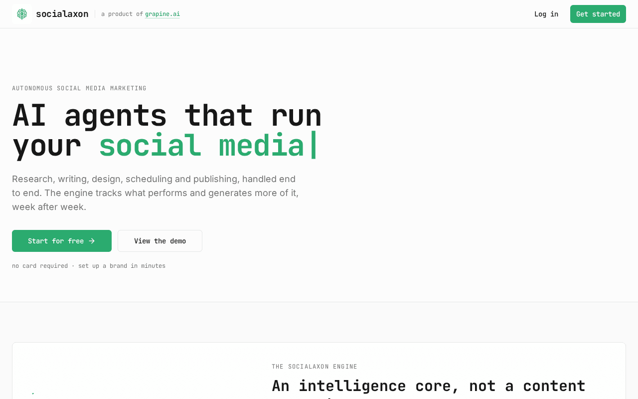 Screenshot of socialaxon.ai