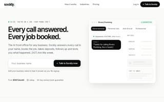 Screenshot of sockly.ai