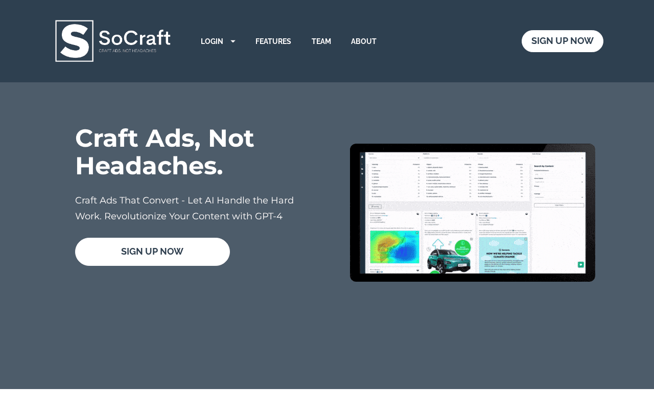 Screenshot of socraft.ai