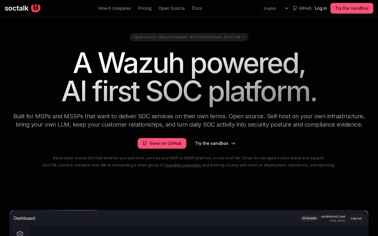Screenshot of soctalk.ai