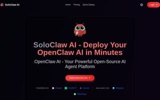 Screenshot of soloclaw.ai