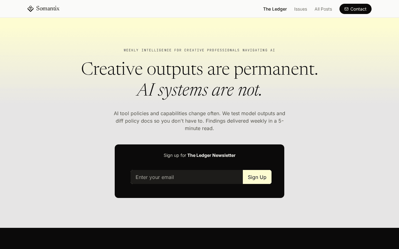 Screenshot of somantix.ai