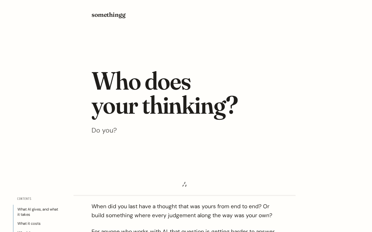 Screenshot of somethingg.ai