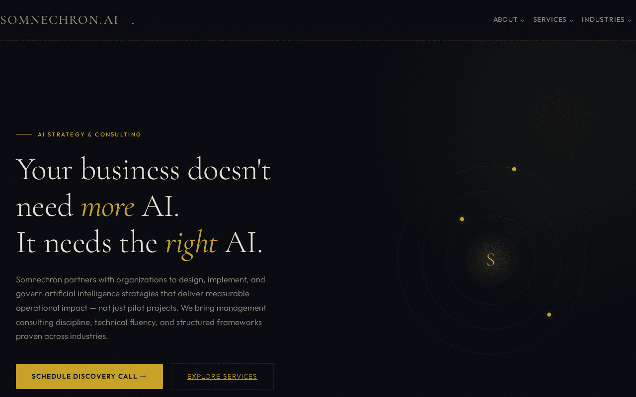 Screenshot of somnechron.ai